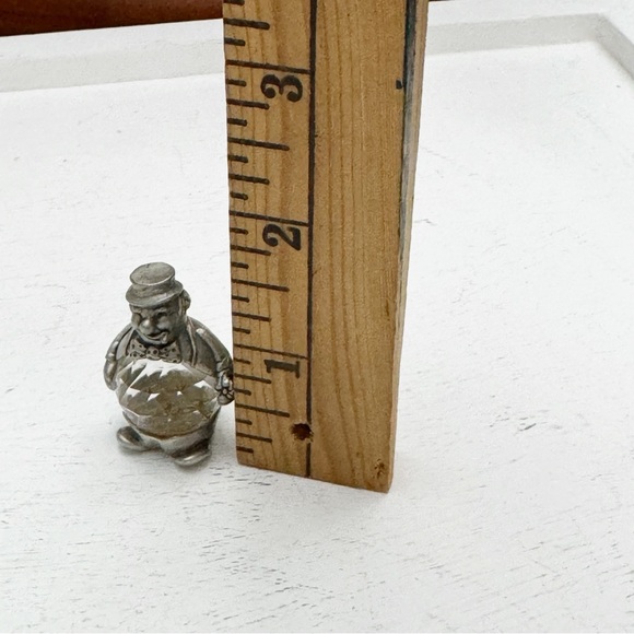 Vintage Cuteri Pewter Old Man with Crystal Belly Miniature - Picture 11 of 12